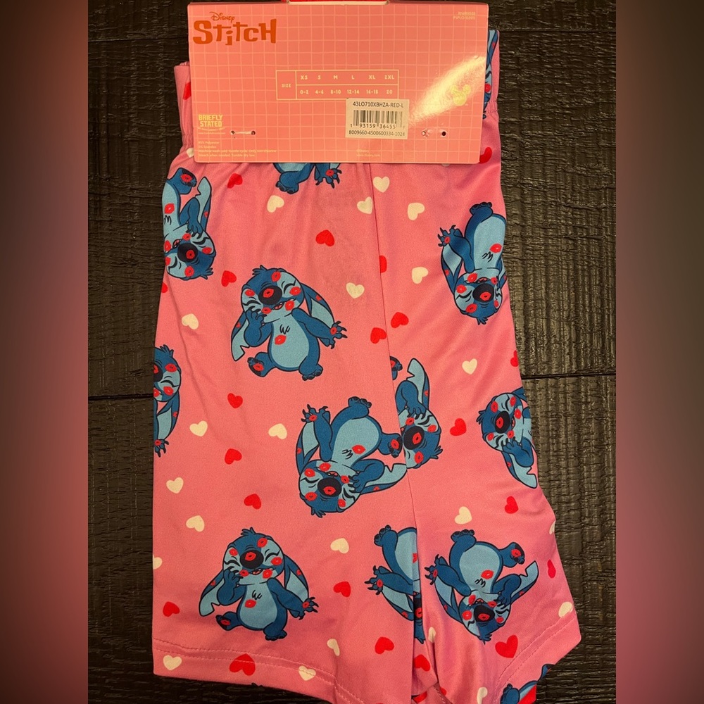 Disney Stitch Boyfriend Boxers 2-Piece Set Women Large - Picture 2 of 13